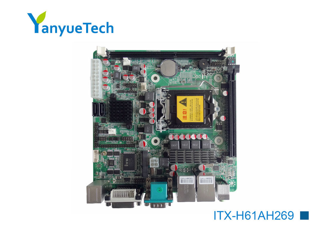 ITX-H61AH269 Chip 6 des Gigabyte-H61 Mini Itx Intel PCH Schlitz 2×SATA COM 9 USB PCIEx1 6